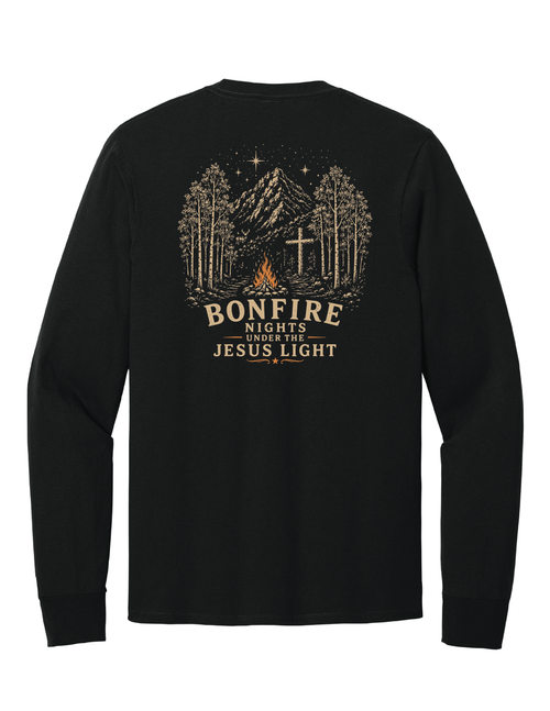 Bonfire Nights Under the Jesus Light Long Sleeve Shirt