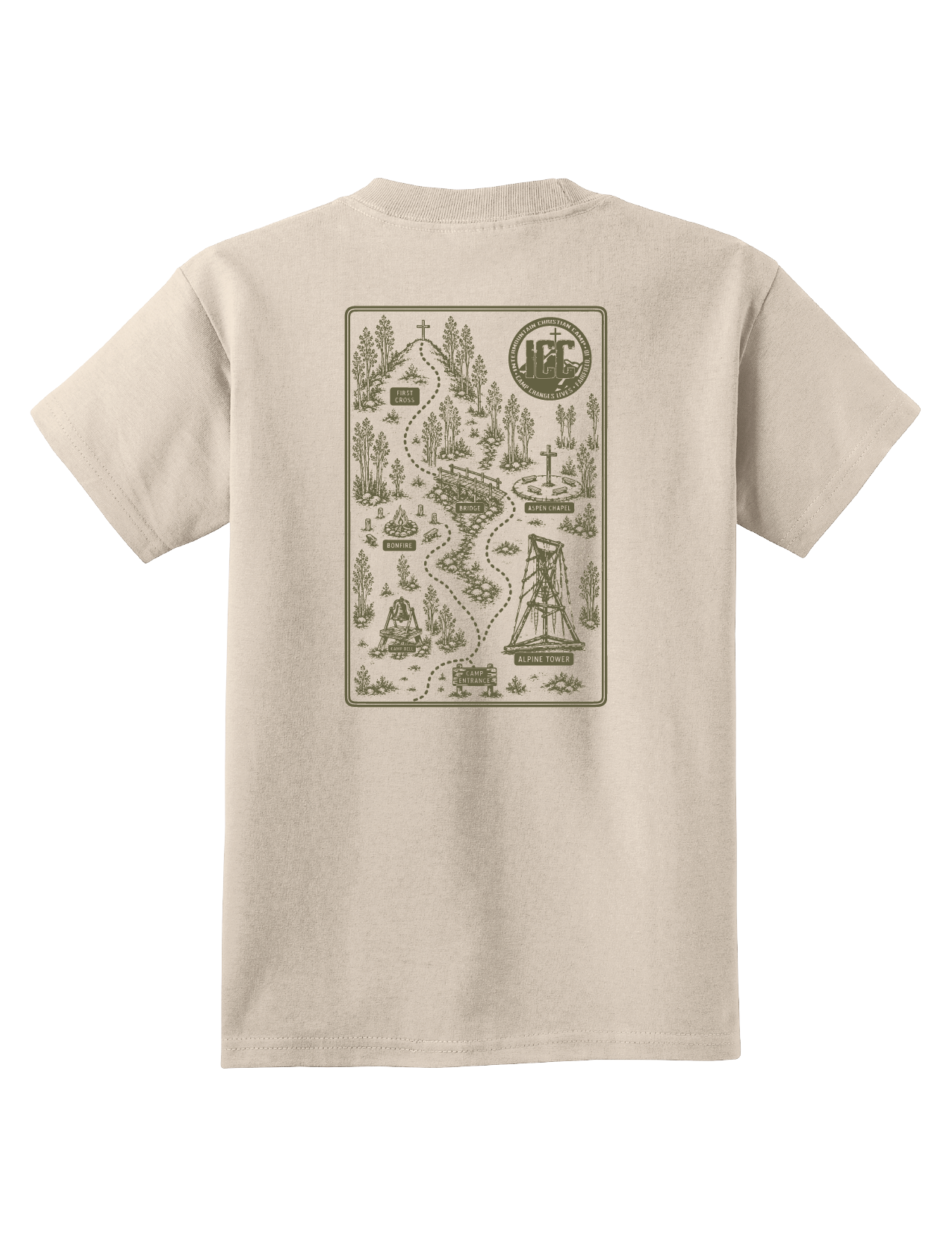 Youth Camp Map Short Sleeve Shirt